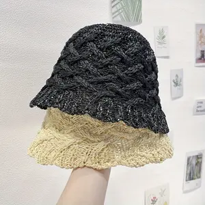 Fisherman Hat Women's Summer Beach Sun Hat Hollow Out Breathable Bucket Bonnet