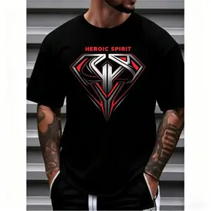 Justice League Men'S Plus Size Casual Crew Neck T-Shirt Graphic Print Short Sleeve Ideal for Spring/Summer Everyday Tshirt| Playful Text Design  Comfortable Fit SIZE Plus Size M-3XL,summervibes