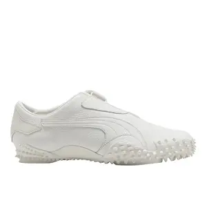 PUMA Mens Mostro Leather Slip On Sneakers Shoes Casual - White