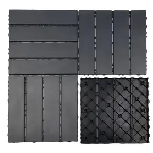 44 PCS PP Plastic Interlocking Outdoor Floor Tiles, 12"x12" Waterproof All-Weather Flooring for Patio, Balcony,summervibes