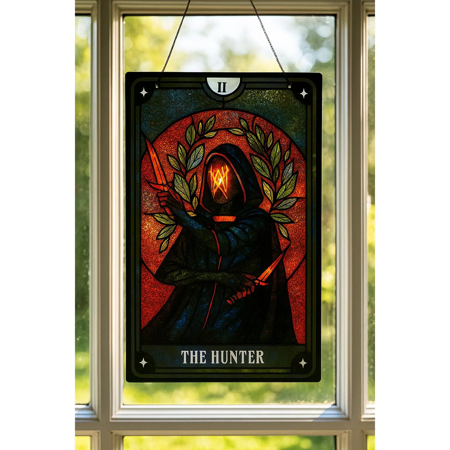 Sleep Token Tarot Card New The Hunter Stained Glass Suncatcher