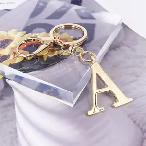 1pc A D J Initial Letter Keychain Stainless Steel Keychain Ring Bag Charm Car Keychain Accessories Women's Daily Use Couple Gift