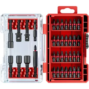 36 count  Driver Bits Set with a Storage Case, 28   Bits, 5  Sockets, 3 Socket Adapters, 1/4 In. Hex Shank Driver Tools Set for Power Screwdrivers, Electric Drill Drivers