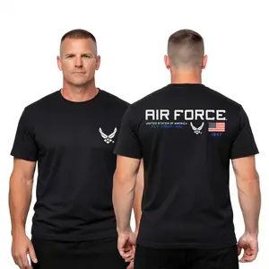 U.S. Air Force Graphic T-Shirt, Premium Black Soft Cotton Blend, Iconic USAF Emblem & American Flag Design, "Fly, Fight, Win" Motto, Proud Military Heritage Apparel, Perfect Gift for Airmen, Veterans & Supporters