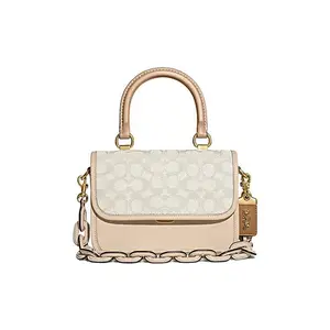 COACH Rogue 22 Top Handle Bag in Jacquard Fabric and Leather for Women
