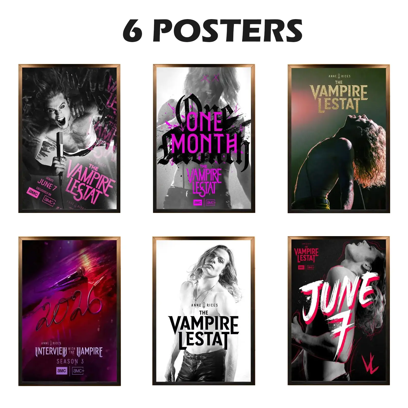Set of 6 Premium Wall Art Poster Unframed HD Print Home Office Decor Unique Trendy Gift