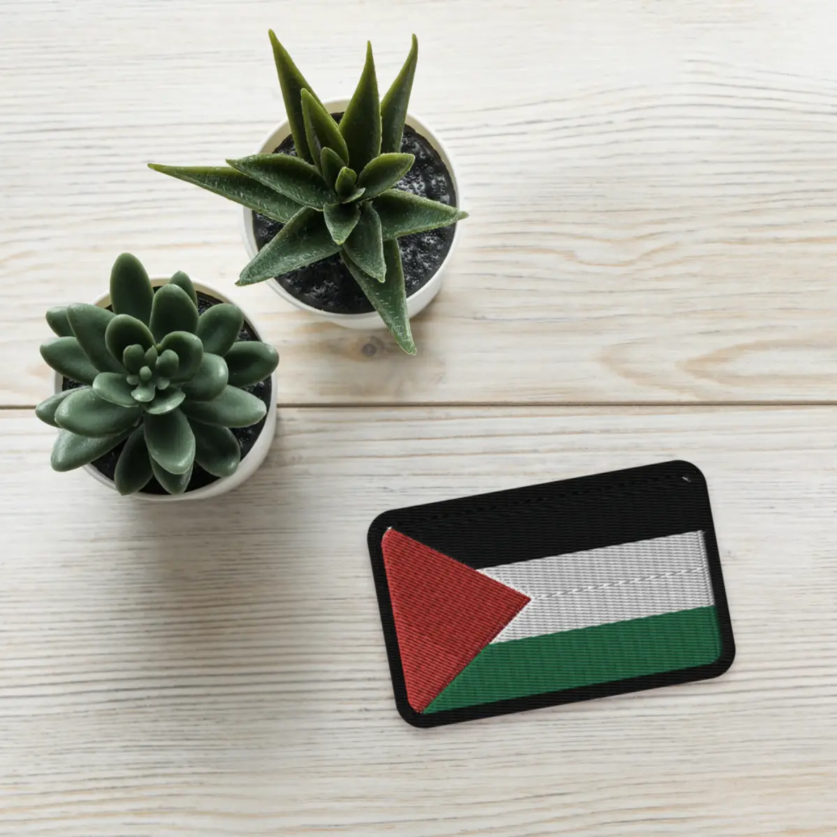Palestine Flag Embroidered Patch, Free Palestine Iron-On Backpack Patch, Free Palestine Rectangular Flag Patch