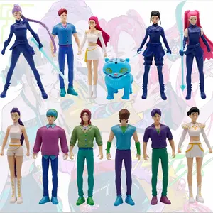 12pcs/Set Kpop Demon Hunters Action Figure Toy Derpys Tiger Rumi Mira Zoey Sussy Figurine Doll For Fans Gift