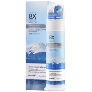 Dr.ville Niacinamide Foaming Whitening Toothpaste 8X - Fresh Breath Stain Removal Gentle Teeth Cleaning 100ml-A