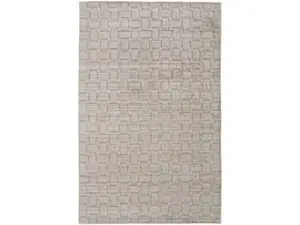HomeRoots 514735 Handwoven Area Rug, 4 x 6 ft. Ivory Stripe Area Rug, Rectangle Soft Furnishing Carpet, Handwoven Area Rugs, Stripe Area Rugs
