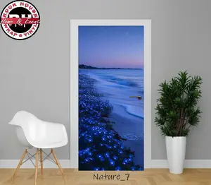 Beach Scene Door Wrap - Peel and  Stick Vinyl Door Decal