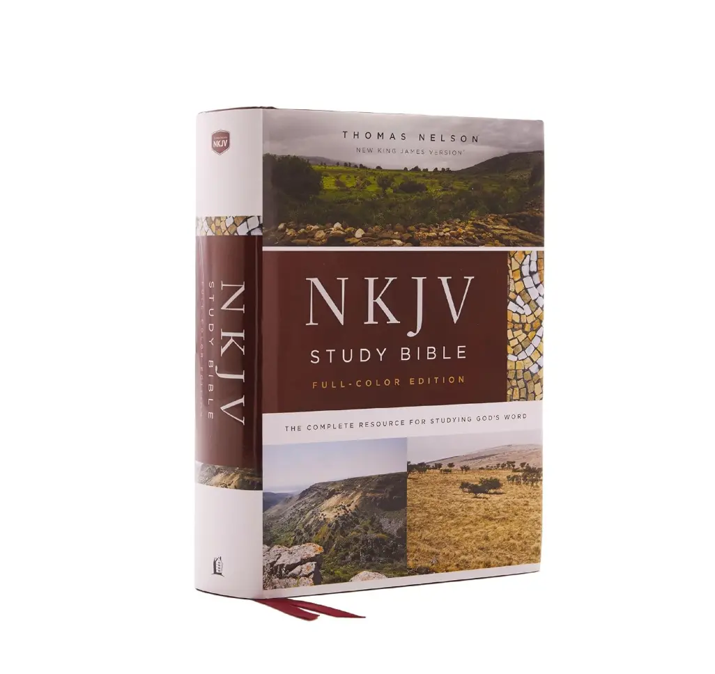 NKJV Study Bible, Hardcover, Burgundy, Full-Color, Comfort Print: The Complete Resource for Studying God’s Word