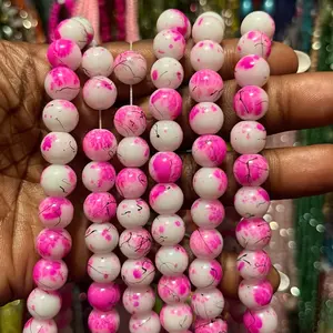 10mm Glass Beads - 80-85 Beads Per String for Crafting Needs - Perfect for Detailed Projects - Reliable Choice for Creative Endeavors