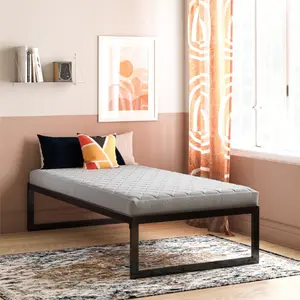 Value 6 Inch Thermobonded Polyester Filled Quilted Top Bunk Bed Mattress, Twin, Gray