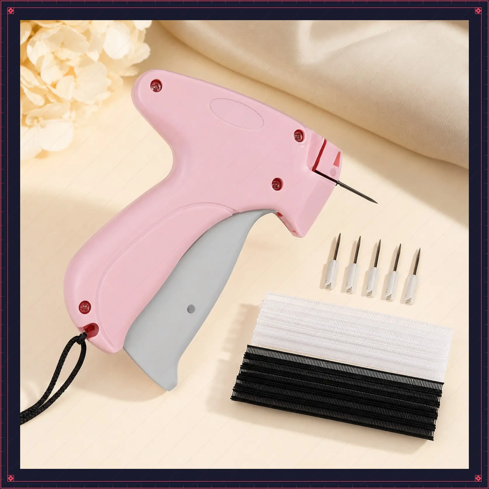Quick Clothing Fixer-Mini Stitch gun-Alter Clothing Instabtly-1 set with 500 Black＆500 White micro Fastners,Sewing Tool Kit,Gifts for mom women