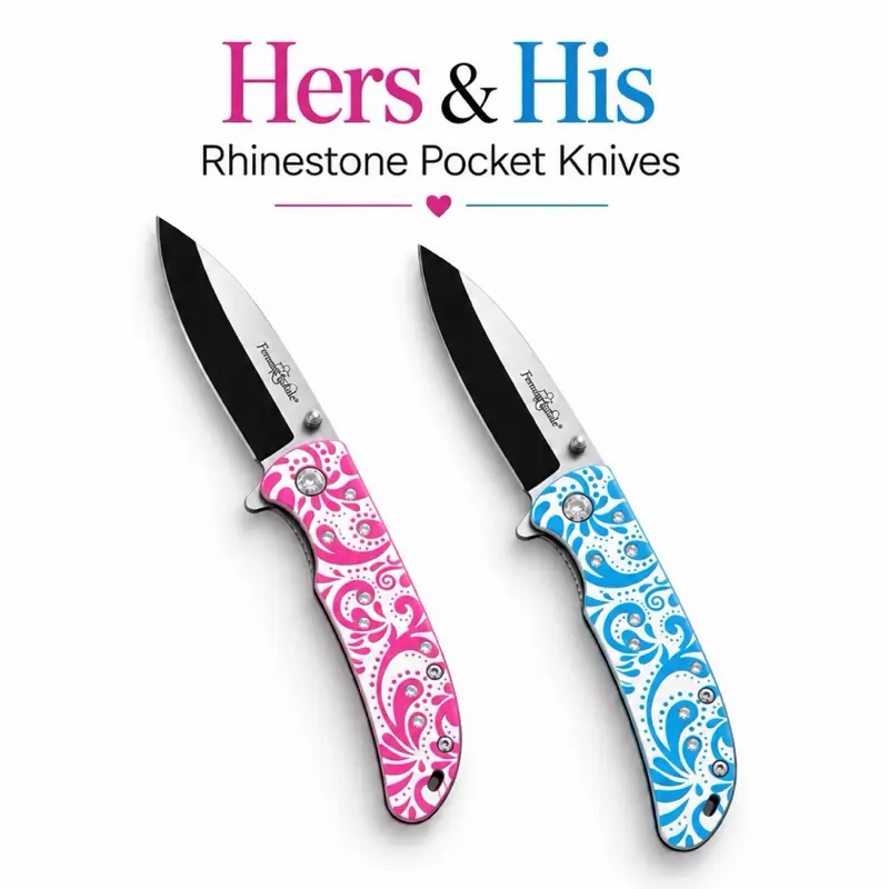 Hers & His Rhinestone Pocket Knives