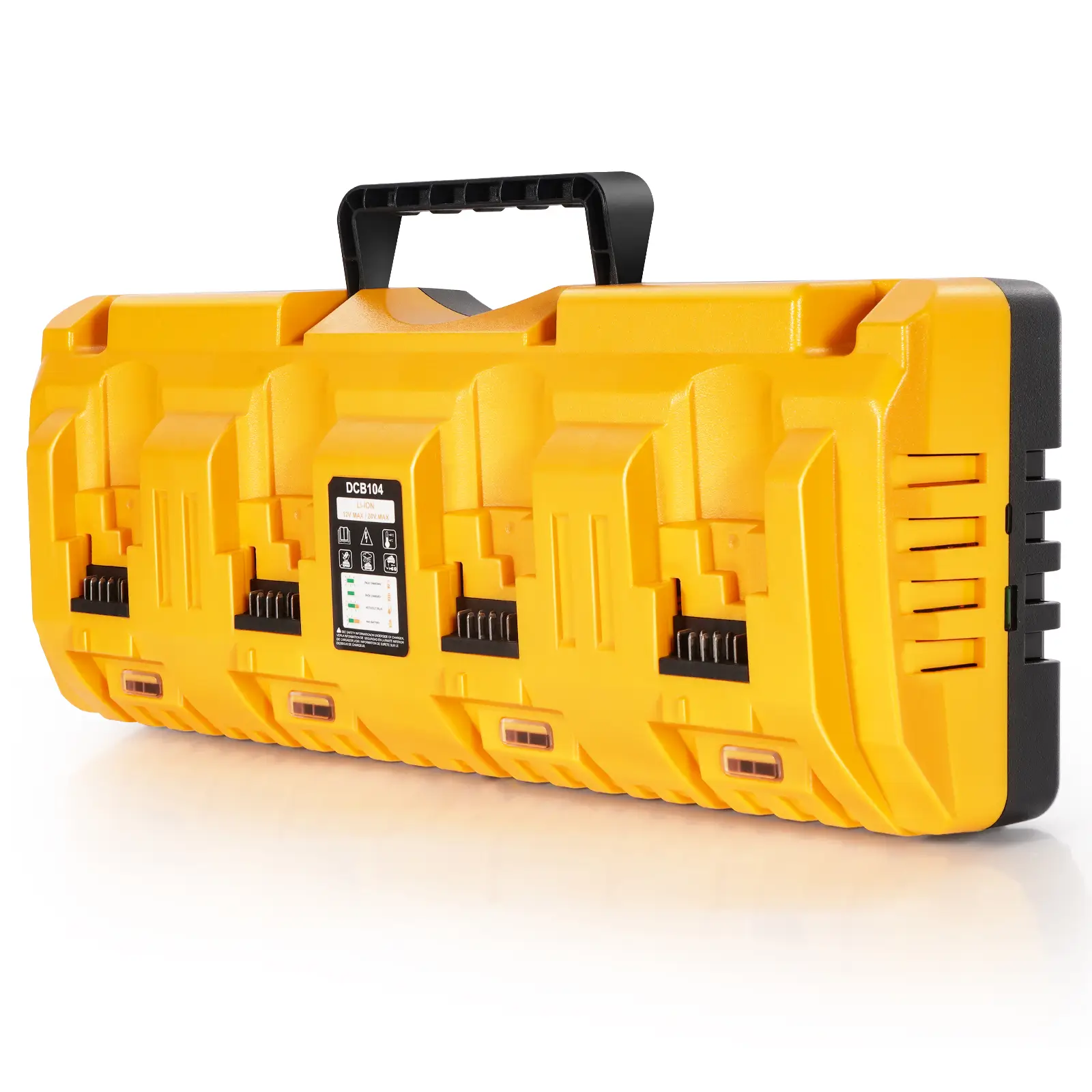 DCB104 Dewalt Universal 12V/20V 4 Ports Charger,Replacement For Dewalt 12V and 20V Battery Charger Station,4 battery ports and 2 USB ports with LED sa