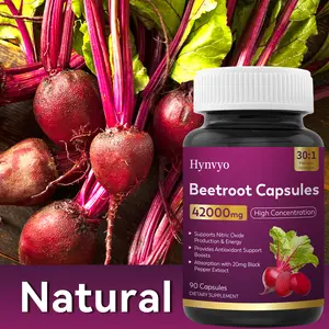 Hynvyo Organic Beetroot Capsules (1300mg) – Herbal Supplement for Blood Flow, Heart Health