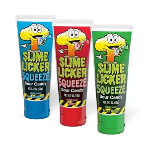 Slime Licker Squeeze - Sour Squeeze Slime Candy - Green Apple, Blue Razz, & Cherry Flavors - 2.47 oz. Tubes - 3 Pack