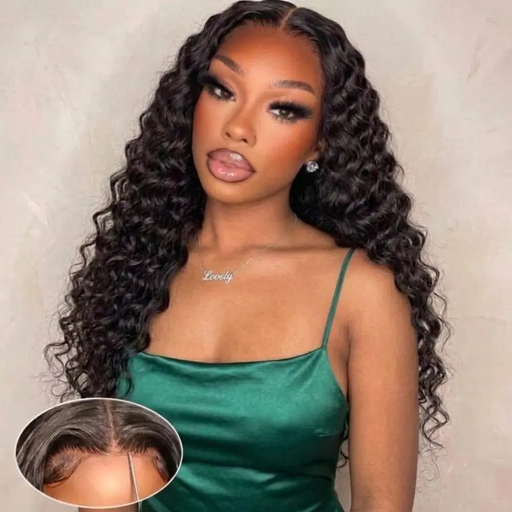 Bling Hair 9x6 7x5 6x4 Deep Wave Glueless Wig Human Hair 180% Density Deep Wave Wigs Ready To Go HD Lace Closure Wig summerwins