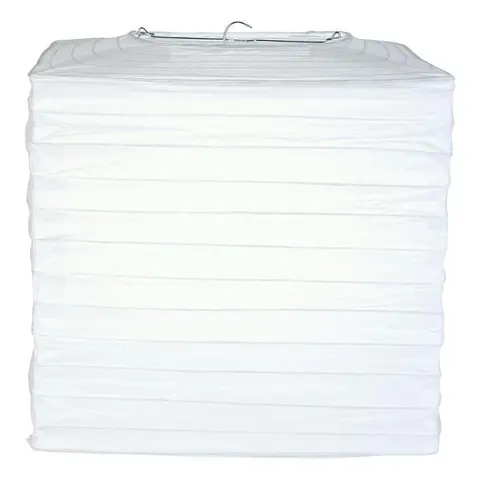 10" White Square Shaped Paper Lantern