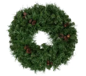 Northlight Dakota Red Pine Christmas Wreath w/ Pine Cones 24"