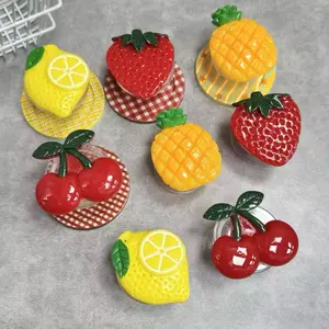 Fruit Lemon Cherry Strawberry Pineapple Phone Stand Grip Griptok Phone Holder For iPhone 16 17 Phone Pro Max