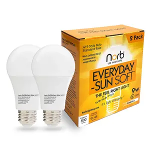 Norb Everyday Sun Soft A19: Wellness LED Light Bulb with Sun-Mimicking Soft Hue