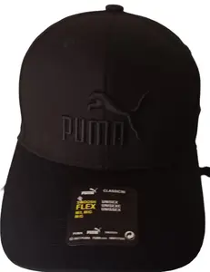 Puma Black Snapback Classic94 Unisex Adjustable Hat with Logo Embroidery & PUMA Branding Cotton Material for Everyday Wear