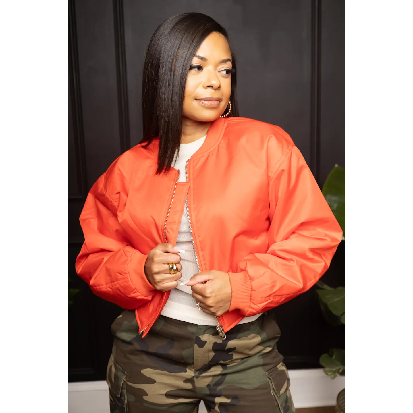 Khloe Cropped Bomber
