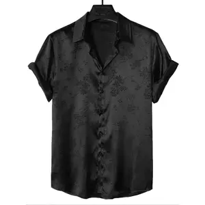 Manfinity Homme Men Floral Jacquard Satin Shirt