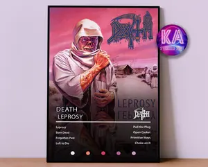 Death Poster | Leprosy Poster | Album Poster Prints | Wall Decor Posters | Album Cover | Metal Music Poster