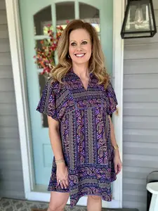 Navy Bloom & Bounce Dress