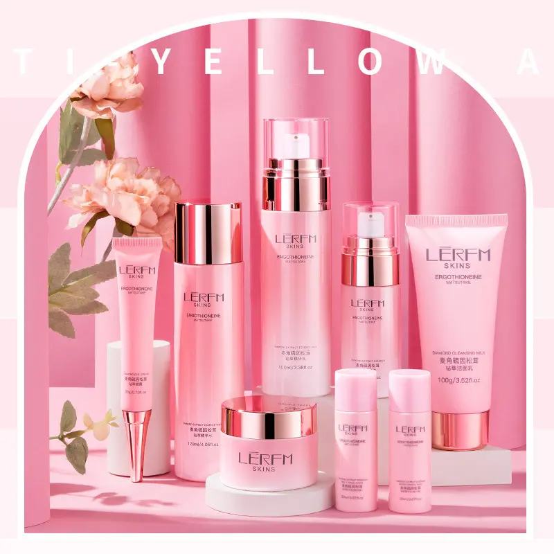 8-Piece Ergothioneine & Matsutake Extract Skincare Hydrating Set, Daily Moisturizing Blend, Fights Dryness,Roughness, Dullness & Wrinkles,Boosts Skin Hydration,Unisex, Perfect for Fall/Winter & Nighttime Care,Holiday/Christmas Gift