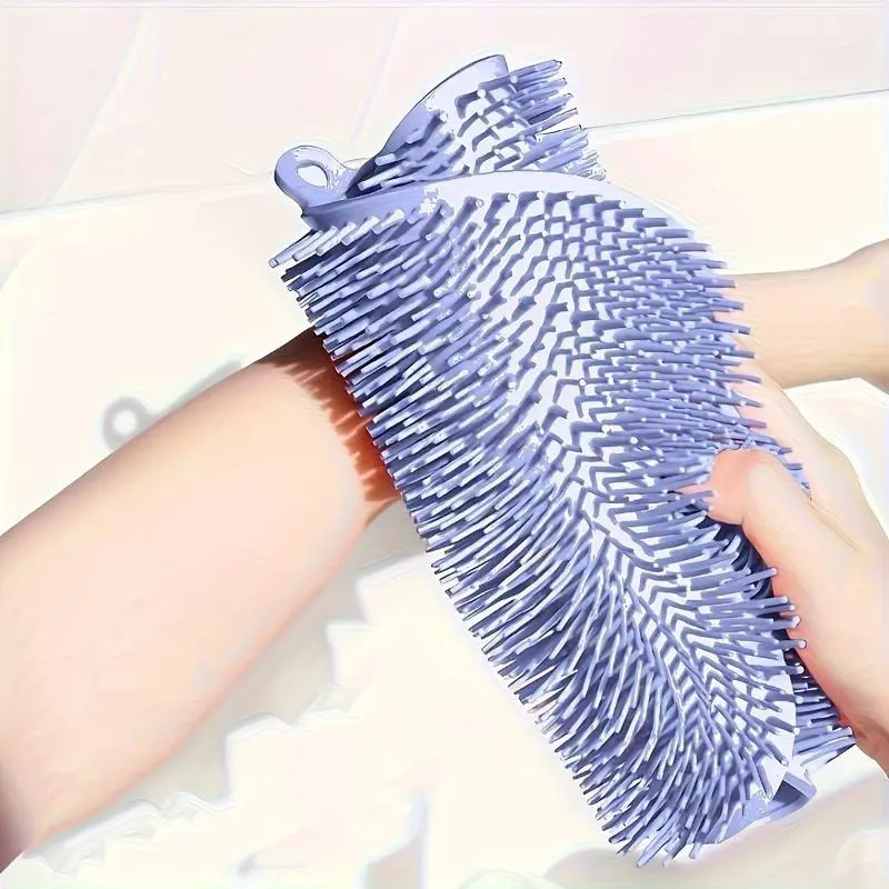 Non-Slip Silicone Foot Massage Mat with Wall-Mounted Back Scrubber, Wireless Foot Massager Pad for Home Use, Body Care, Suitable for All Seasons