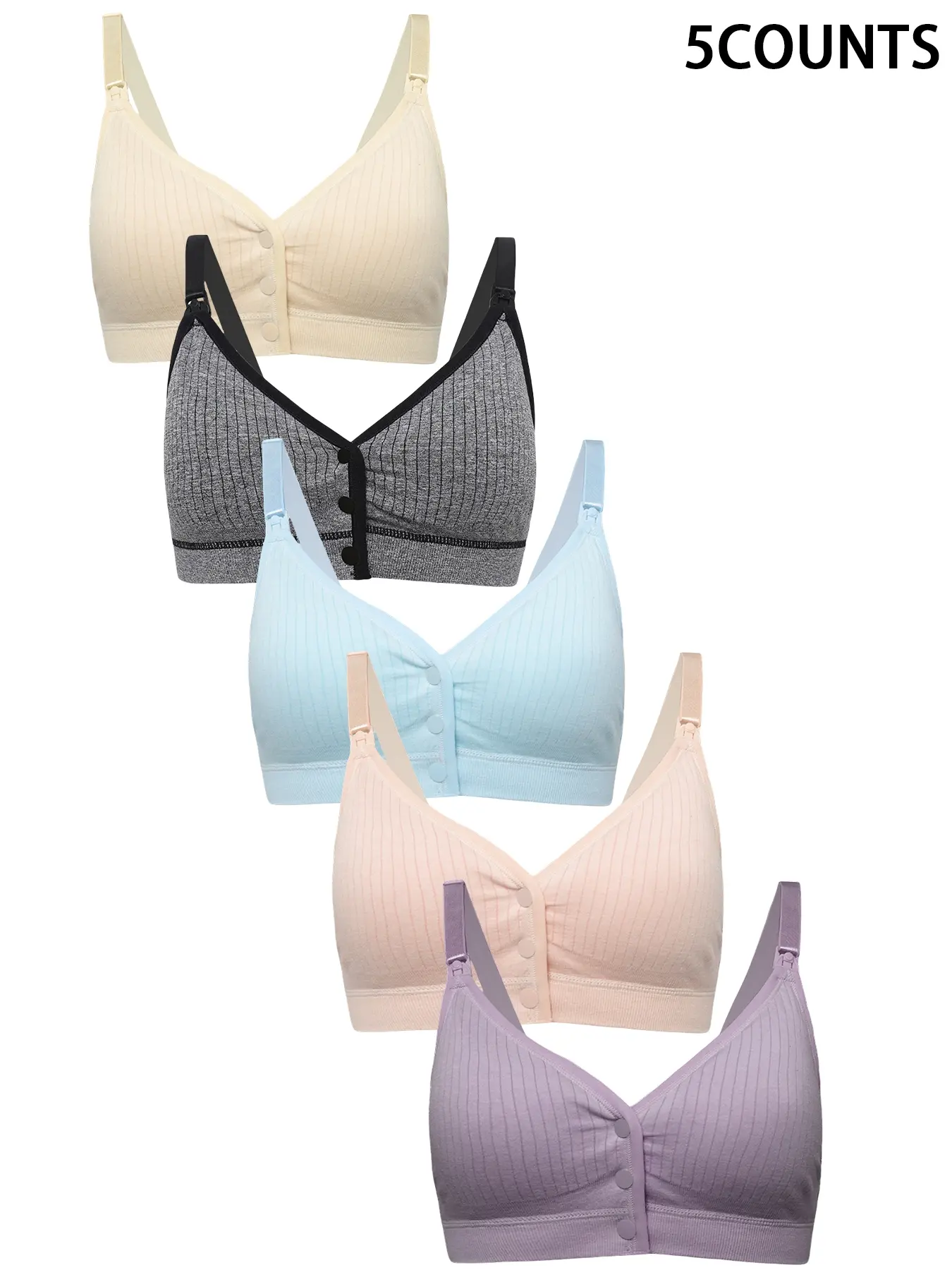 Maternity Nursing Bra Set, Pregnancy Maternity Bra, Soft Comfortable Breastfeeding Bras, Two-Way Feeding Design, Large Size Nighttime Use, Essential for Moms, Maternity Underwear