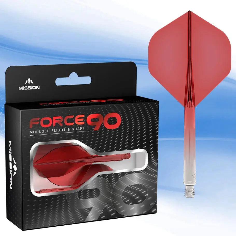 Mission Force 90 - Molded Flight & Shaft System - Gradient - Transparent Red - Standard No2 - Medium