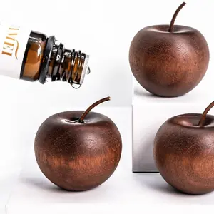 Real Wood Apple Diffuser Ornament, Car & Indoor Use, Car Interior Diffusers, Small Elegant Home Decor, Wooden Air Freshener, Stylish Car Decoration