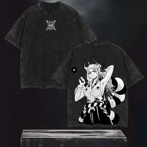 Yamato One Piece Shirt – Washed Oversized Vintage Tee, Oni Princess Graphic, Kozuki Oden Spirit, Anime Streetwear Gift for Fans 2025