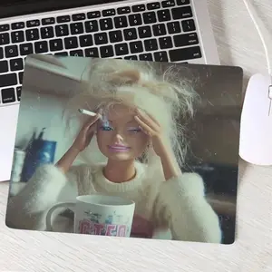 Funny Meme Mouse Pad Square rubber mouse pad, locked edge, non-slip, smooth surface. Computer accessory for office & gaming, fits laptop & PC. Available in large 45×40cm and small 22×18cm.