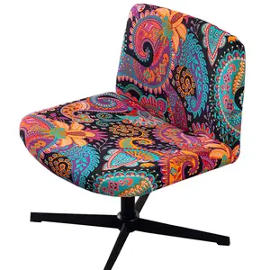 Cross-shaped Chair Covers Removable Machine Washable Elastic Fit for Armless Office Gaming Chairs 92 Polyester 8 Spandex Full Coverage 360 Protection Universal Fit