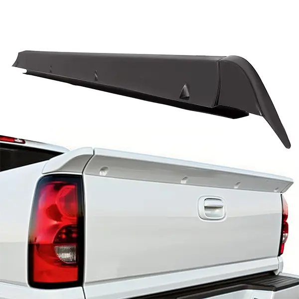 Rear Tailgate Spoiler Wing for 1999-2006 Chevy Silverado & GMC Sierra - SS Style Polyurethane Truck Tailgate Lip Spoiler - Durable Paintable Exterior Accessory - Easy Installation