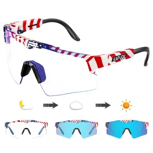 KAPVOE Photochromic Cycling Glasses Sports Sunglasses Mountain Bike Gasses Clear MTB Glasses Men Women Bicycle Riding Glasses