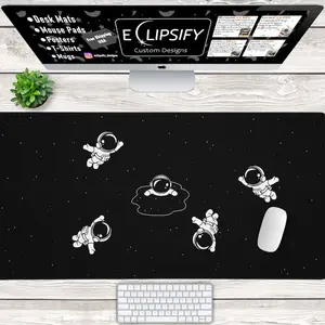 Lofi Space Astronaut Desk Mat, Cosy Gaming Mouse Pad, Cute Space Deskpad, Space Themed Laptop Mat, Cute Desk Accessories, Kawaii Desk Decor