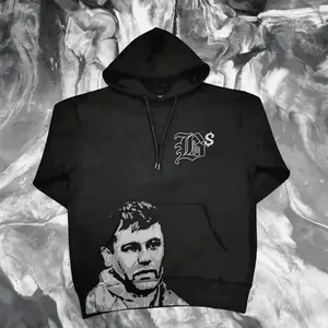 Portrait With Monogram Logo Hoodies Hoodied Ultra-Soft Cotton Sweaters Hoodied Unisex Fleece Hoodie Everyday Cotton Hood All Purpose Hoodie