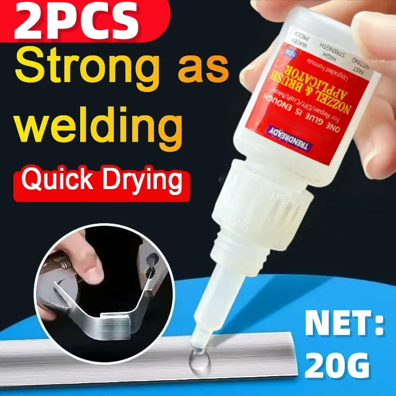 DIY Essential Super Glue – Heavy-Duty Clear Fast Dry Adhesive, Must-Have Repair Tool for Crafts, Wood, Plastic, Metal, Nails, Shoes, Glass, Strong & Durable