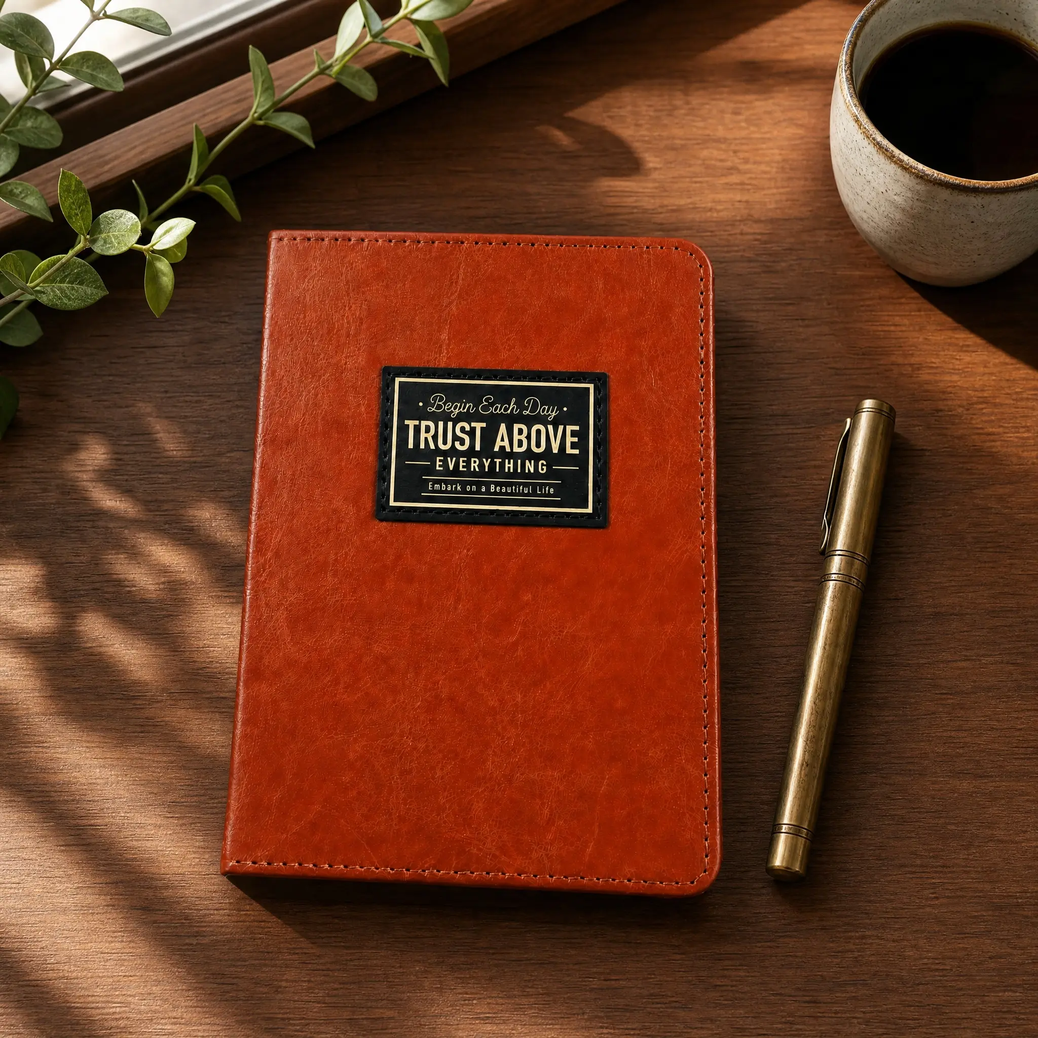 2026 Men's Faux Leather Journal, Daily Devotional Notebook, Bible Prayer Tracker, Christian Father's Day Gift