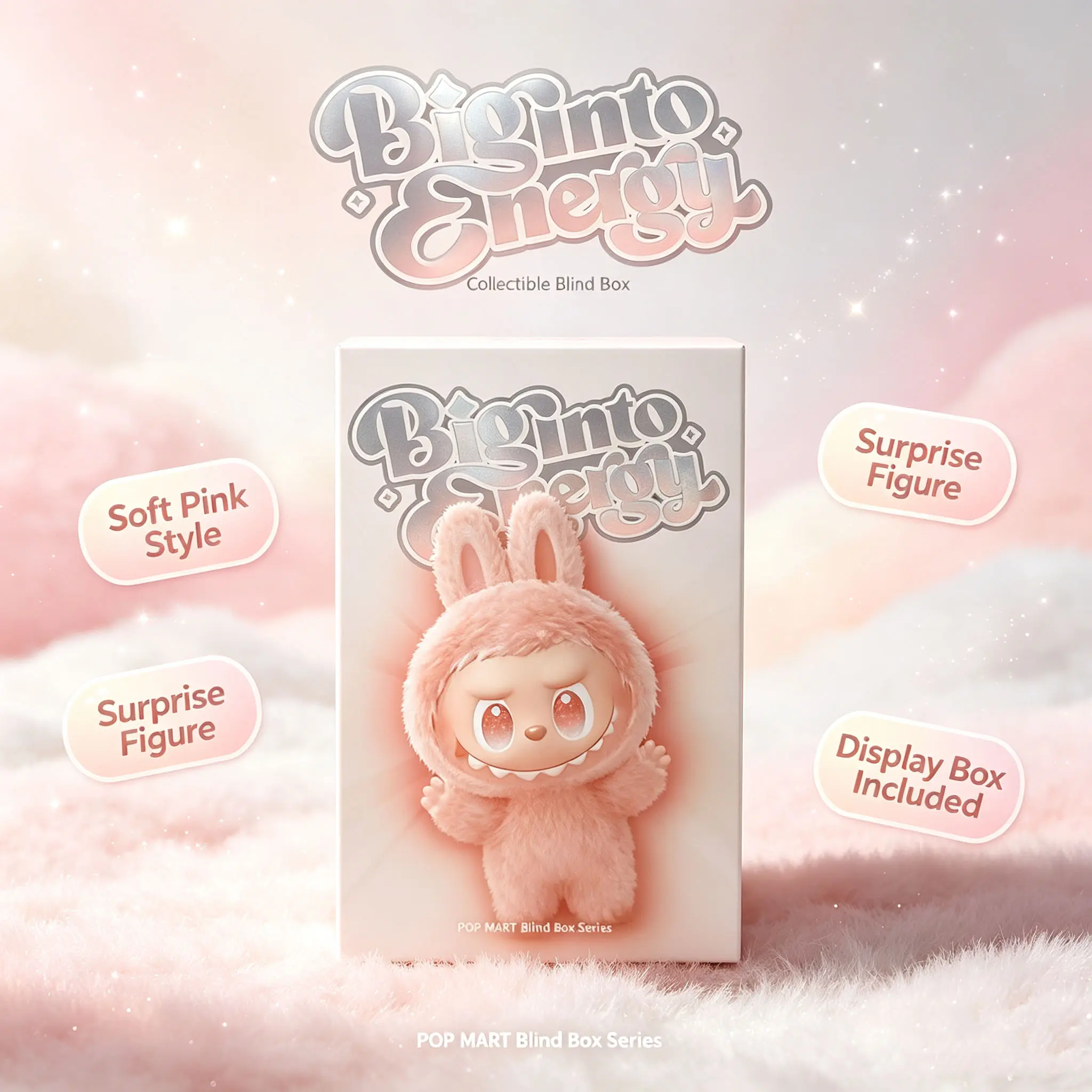 POP MART The Monsters Big Into Energy Series Original Doll Collectible Figure Creative Gift Plush Animal Vinyl Random Design 1 Piece