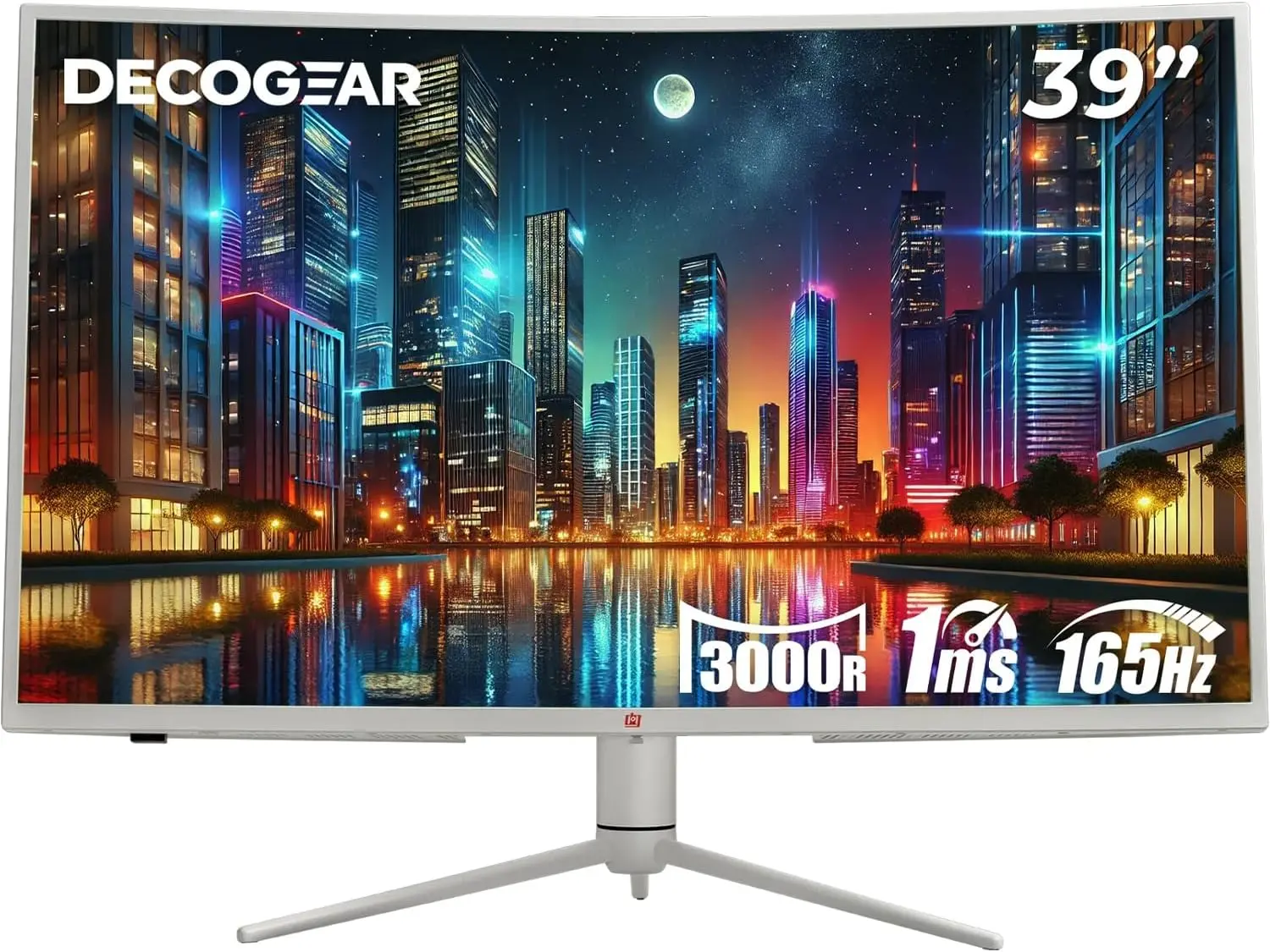Deco Gear 39 Curved Ultrawide Gaming Monitor, 2560 x 1440, HDR400, 165 Hz, 99% sRGB, HDMI 2.0, DP 1.4 Limited White Edition - Exclusive