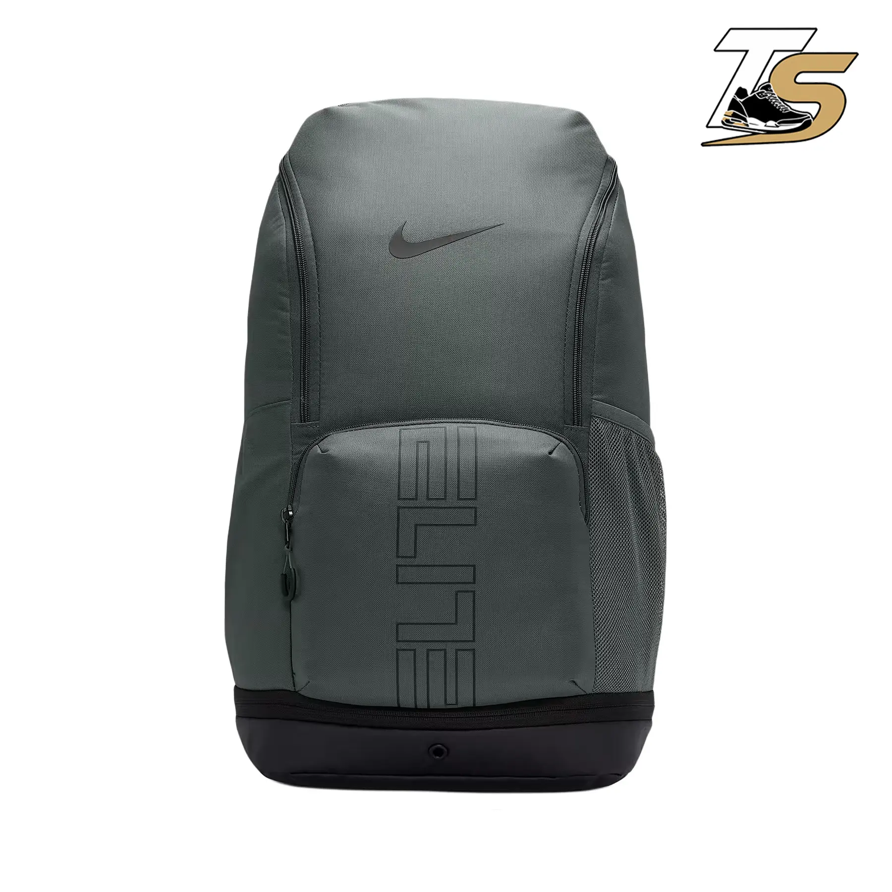 Nike Varsity Elite 32L Unisex Basketball Gym Backpack (Code: HM9965-068) - Iron Grey/Black, with Shoe Compartment, Laptop Sleeve, Travel Everyday Use Sports Bag, Shoe Comp.